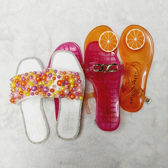 NEW Vince Camuto Nordstrom Jessica Simpson Bundle of 3 Slip On Sandals S165 - Picture 1 of 14